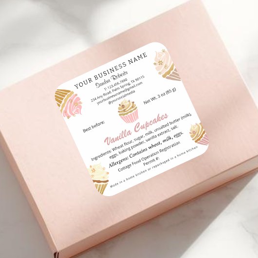 California Cottage Food Law Ingrediënten Stickers