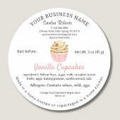 California Cottage Food Law label Ingrediënten