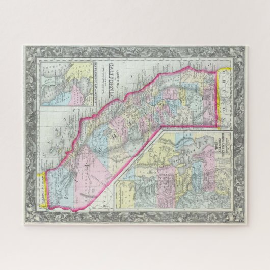  California County Map, door Mitchell, 1860: Legpuzzel (Horizontaal)