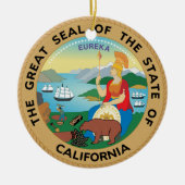 California Crest kerstversiering Keramisch Ornament (Voorkant)