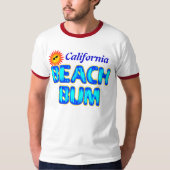 California Custom Beach Bum Funny Shirt (Voorkant)