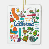 California Custom Family Trip Keepsake Kerstmis Keramisch Ornament (Links)