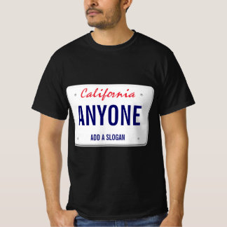 California Custom License Bord T-shirt