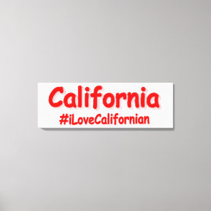 'California' Cute Design. Bestel nu Canvas Afdruk