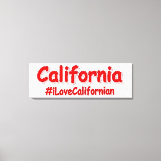 'California' Cute Design. Bestel nu Canvas Afdruk (Voorkant)