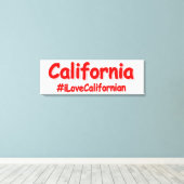 'California' Cute Design. Bestel nu Canvas Afdruk (Insitu (Houten vloer))
