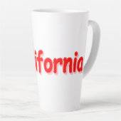 "#California " Cute Design. Bestel nu Latte Mok (Rechterhoek)