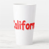 "#California " Cute Design. Bestel nu Latte Mok (Voorkant)