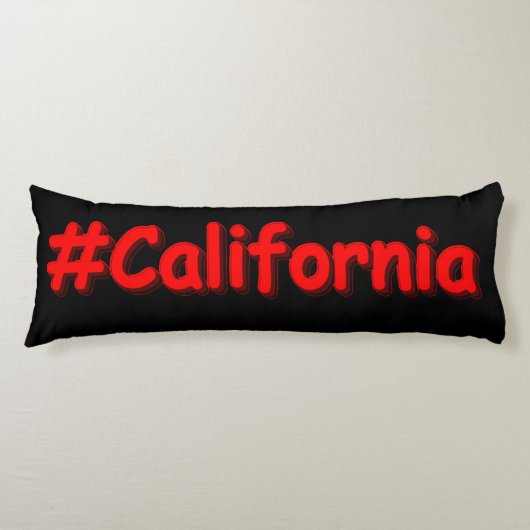 "#California " Cute Design. Bestel nu Lichaamskussen (Voorkant)