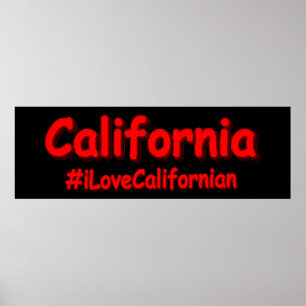 'California' Cute Design. Bestel nu Poster