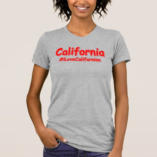 'California' Cute Design. Bestel nu T-shirt (Voorkant)