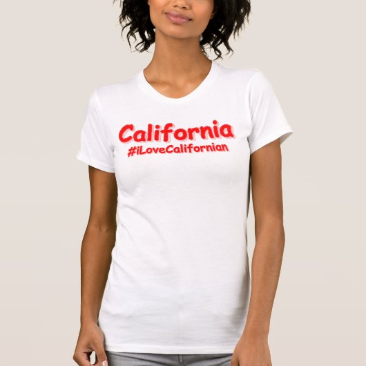 'California' Cute Design. Bestel nu T-shirt (Voorkant)