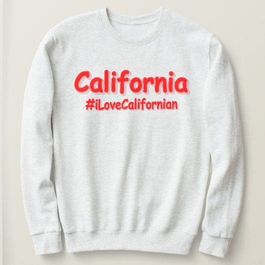 'California' Cute Design. Bestel nu Trui (Design voorkant)