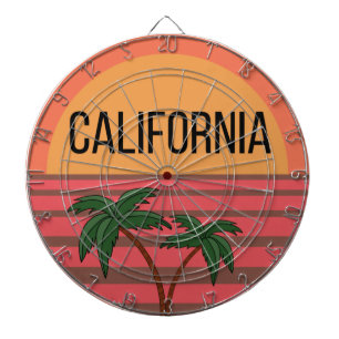 California Cute Design Gift Ideeën Sunset Palms Dartbord