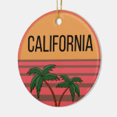 California Cute Design Gift Ideeën Sunset Palms Keramisch Ornament (Links)