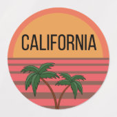 California Cute Design Gift Ideeën Sunset Palms Labels (Design 2)