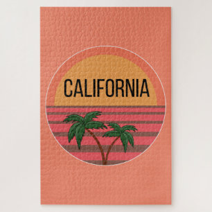 California Cute Design Gift Ideeën Sunset Palms Legpuzzel