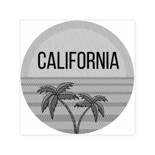 California Cute Design Gift Ideeën Sunset Palms Zelfinktende Stempel (Design)