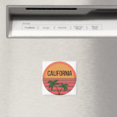 California Cute Design Ideeën Pattern Sunset Palms Magneet (Insitu (Vaatwasser))