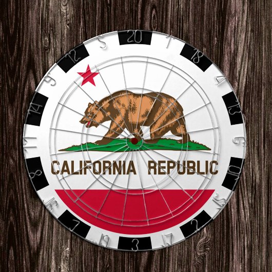 California Dartboard USA & California Flag/game Dartbord