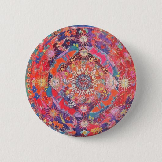 California Daz e Mandala Ronde Button 5,7 Cm (Voorkant)