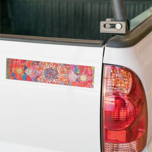 California Daze Mandala Bumpersticker (Op Truck)