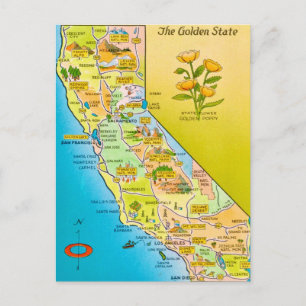 California - De Gouden Staat Ansichtkaart Briefkaart