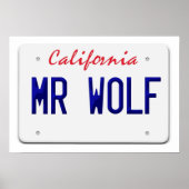 California de heer Wolf License bord Poster (Voorkant)