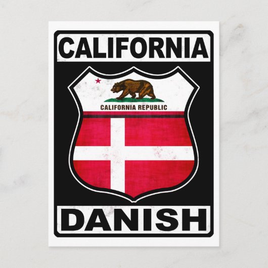 California, Deens Amerikaans Briefkaart (Voorkant)
