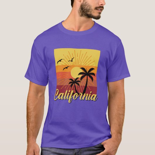 California Design - Basic donker T-shirt (Voorkant)