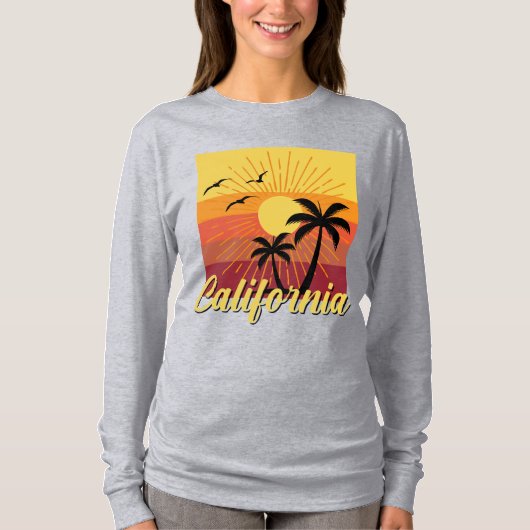 California Design - Basic T-shirt met lange mouwen (Voorkant)