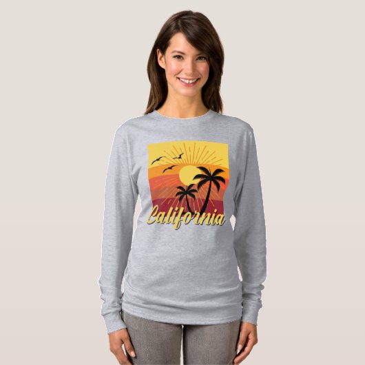 California Design - Basic T-shirt met lange mouwen (Voorkant volledig)