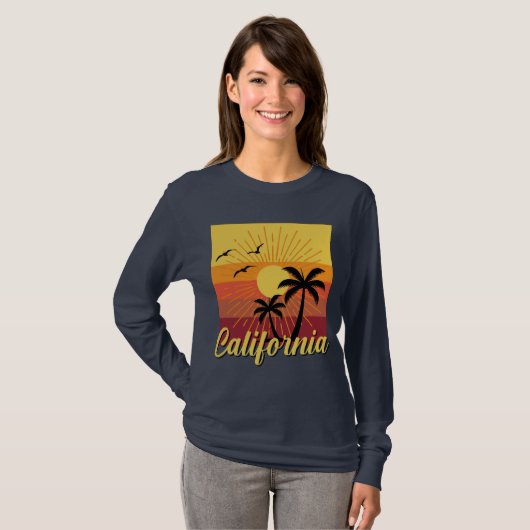 California Design - Basic T-shirt met lange mouwen (Voorkant volledig)