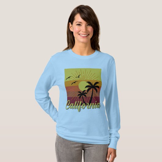 California Design - Basic T-shirt met lange mouwen (Voorkant volledig)