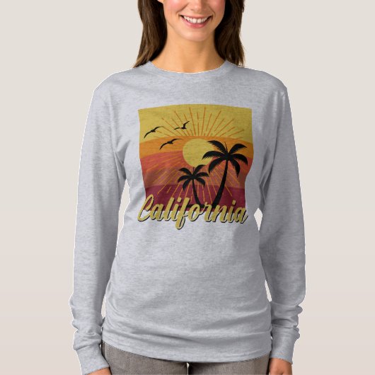 California Design - Basic T-shirt met lange mouwen (Voorkant)