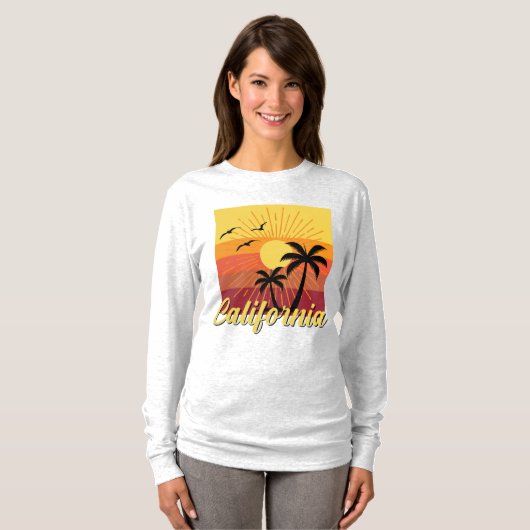 California Design - Basic T-shirt met lange mouwen (Voorkant volledig)