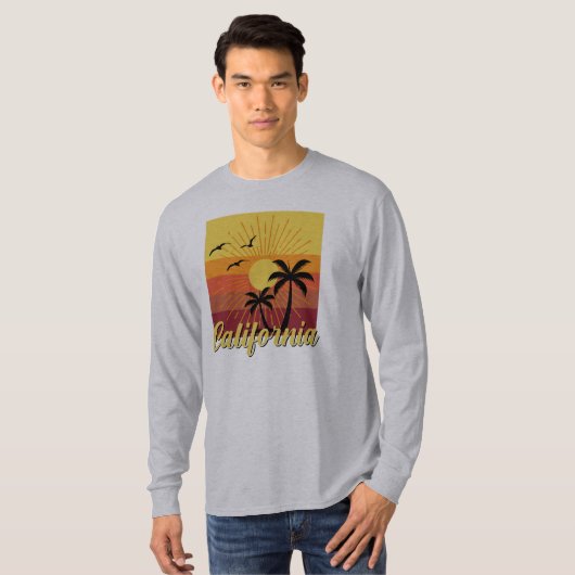 California Design - Basic T-shirt met lange mouwen (Voorkant volledig)