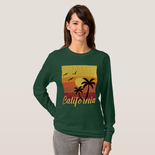 California Design - Basic T-shirt met lange mouwen (Voorkant volledig)