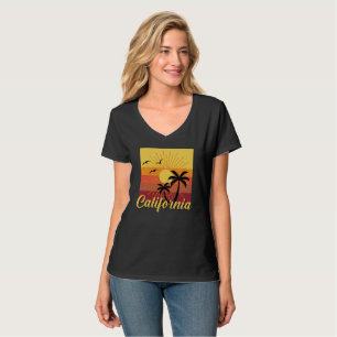 California Design - T-shirt met V-hals voor dames