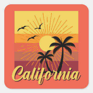 California Design - Vierkante Stickers
