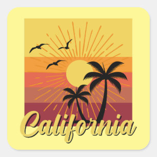 California Design - Vierkante Stickers