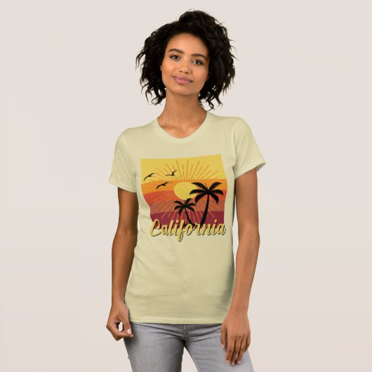 California Design - Vrouwen Bella+Canvas Slim Fit T-shirt (Voorkant volledig)