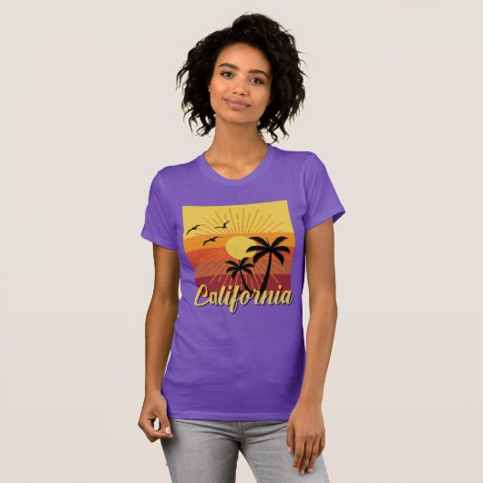 California Design - Vrouwen Bella+Canvas Slim Fit T-shirt (Voorkant volledig)