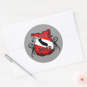California Diver Ronde Sticker (Envelop)