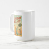 California Dreamin’ Retro 1970s Travel Design Koffiemok (Voorkant links)