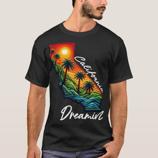 California Dreamin' Sunset T-shirt (Voorkant)