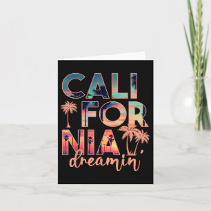 California Dreaming Beach Palm Tree Summer Vacatio Kaart
