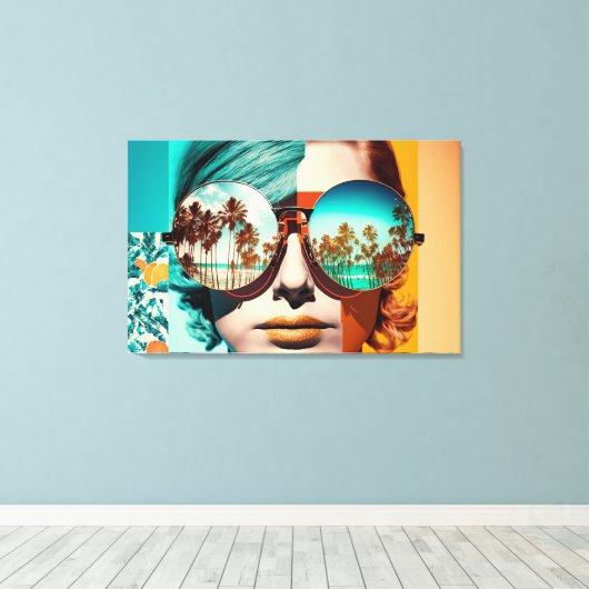 California Dreaming Canvas Afdruk (Insitu (Houten vloer))