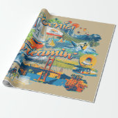 California Dreaming Gift Giving Cadeaupapier (Uitgerold)