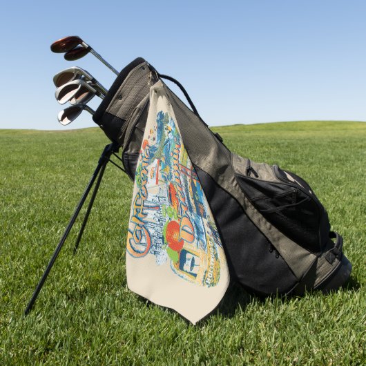 California Dreaming Golfhanddoek (Groen)
